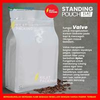Gambar STANDING POUCH VARIAN KEMASAN FLAT BOTTOM WHITE +VALVE MURAH 18x28 dari kilat packing undefined 3 Tokopedia