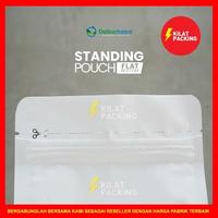 Gambar STANDING POUCH VARIAN KEMASAN FLAT BOTTOM WHITE +VALVE MURAH 18x28 dari kilat packing undefined 5 Tokopedia