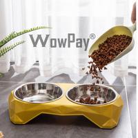 Gambar DIAMOND Pet Bowl Stainless Tempat Makan Minum Kucing Anjing Anti Slip dari WowPay undefined 3 Tokopedia