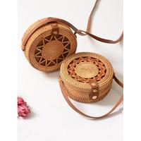 Gambar Tas Rotan Jalin Coklat Rattan Handmade Sling Bag Bali Murah - Crochet A dari Shandra Bali undefined 1 Tokopedia