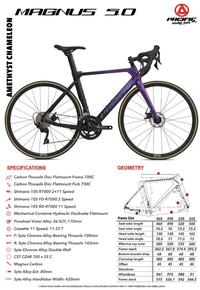 Gambar Sepeda Balap Roadbike Pacific MAGNUS 5.0 700C Carbon Shimano 105 2x11S - AMETHYST C, Size 52 dari Hero Jaya Bike undefined 2 Tokopedia
