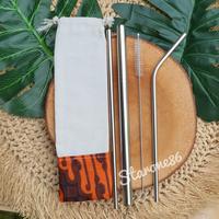 Gambar STARONE862 Reusable Stainless Straw/Sedotan Stainless Pouch Batik - Pouch Batik dari Starone862 undefined 1 Tokopedia