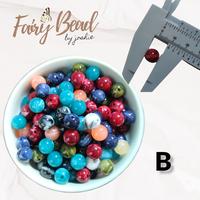 Gambar (30g) Manik Mote Marble Bulat - Manik Manik - C dari Fairy Bead undefined 3 Tokopedia
