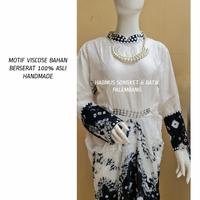 Gambar COUPLE KAFTAN JUMPUTAN PALEMBANG ASLI PUTIH - kaftan, S dari TOKO HABMUS SONGKET &amp; BATIK PALEMBANG undefined 2 Tokopedia