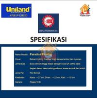 Gambar Bed Set Paradise Firm Top BIANCA PF5 Uniland Springbed - Set 200x200cm dari KLIKFURNITURE-ID undefined 2 Tokopedia
