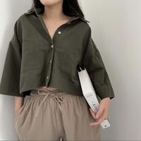 Gambar Lyya Kemeja Crop Linen Oversized//Outer Linen Crop//Kemeja Crop Lengan - Mint, all size dari Fashion_Milenial undefined 2 Tokopedia
