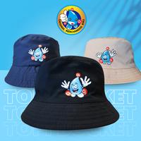 Gambar Topi Bucket Hat Bolak Balik 2 Warna Pria dan Wanita - Biru Ori - Hitam dari Air Minum Biru undefined 1 Tokopedia