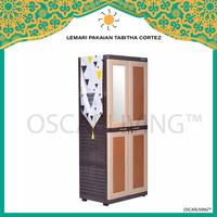 Gambar Lemari Pakaian Plastik 2Pintu Cermin Gantung CORTEZ - KHUSUS LUAR KOTA dari Oscarliving Tangerang undefined 2 Tokopedia