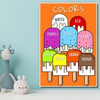 Gambar POSTER BELAJAR EDUKASI ANAK SERI WARNA TIPE 02 - Putih dari Zain Studio Design undefined 3 Tokopedia