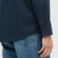 Gambar UNIQLO Kemeja Soft Twill Kerah Tegak Lengan Panjang Original Store - Navy, XL dari DroidOne undefined 3 Tokopedia