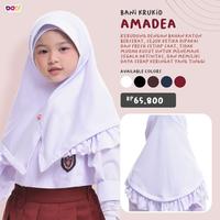 Gambar Kerudung Sekolah Anak Amadea Masker Friendly | Jilbab Anak Sekolah - 3-4 tahun, Putih dari banijannatii undefined 3 Tokopedia