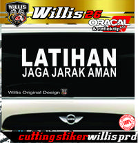Gambar Stiker Mobil Text Tulisan Latihan Jaga jarak Aman 60 CM dari willis 26 undefined 1 Tokopedia