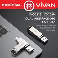 Gambar VIVAN VOC232 / VOC264 Flashdisk OTG Dual Type-C USB 3.1 32GB 64GB - VOC232 32GB dari Liem Group undefined 2 Tokopedia