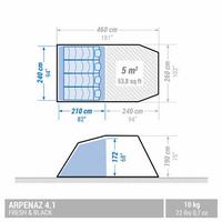Gambar Tenda Camping Quechua Arpenaz 4.1 Fresh & Black F&B FB dari Arthajati undefined 3 Tokopedia