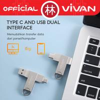 Gambar VIVAN VOC232 / VOC264 Flashdisk OTG Dual Type-C USB 3.1 32GB 64GB - VOC232 32GB dari Liem Group undefined 5 Tokopedia