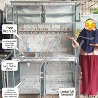 Gambar rak wastafel cuci piring alumunium full keramik 8 pintu jumbo dari amanah_bintang_timur undefined 4 Tokopedia