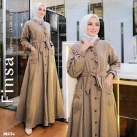 Gambar FINSA DRESS Gamis Kekinian Remaja Terbaru Dress Wanita Korea - all size, GUAVA dari Baju Baju Original undefined 2 Tokopedia