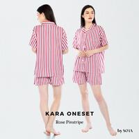 Gambar Piyama Rayon/ Baju Tidur Premium/ Oneset Celana Pendek Rose Pinstripe dari By Sora Piyama undefined 1 Tokopedia