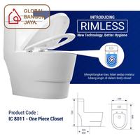 Gambar KLOSET DUDUK PUTIH ICEPOL RIMLESS BESAR IC8011 / MONOBLOK ONE PIECE dari Global Bangun Jaya undefined 2 Tokopedia