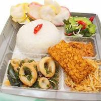 Gambar Nasi Box Kotak Bento Paket Standar isi 5 Halal, Enak, Higienis - Cumi dari Onanama Kue & Makanan undefined 2 Tokopedia