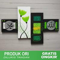 Gambar Lukisan Kaligrafi - Bunga Hijau Abstrak dari Lukisan Bali Shop undefined 1 Tokopedia