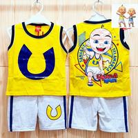 Gambar setelan anak singlet upin dan ipin / baju anak laki upin ipin - ipin biru, 5-6 tahun dari Infinity Kids undefined 2 Tokopedia