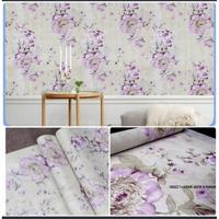 Gambar COD|| wallpaper dinding motif bunga ungu ruang tamu kamar - 2 dari KARYA WALLPAPER undefined 1 Tokopedia