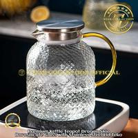 Gambar Teko Minuman Mewah Premium Kettle Teapot Dragon Skin Borosilicate Glass Stainless Lid - TEAPOT 1.6 LT dari 7StarCollectionOfficial undefined 5 Tokopedia