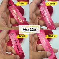 Gambar Print Cetak Pita Satin Premium Ekslusif Import 1 Inch 2,5 cm -Rose Red - Polos dari Crim Plastik undefined 3 Tokopedia