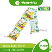 Gambar Promina Bubur Tim Bayi 8+ Renceng 5x25gr / Bubur Bayi Instan - Daging Brokoli dari Niceforkids undefined 4 Tokopedia