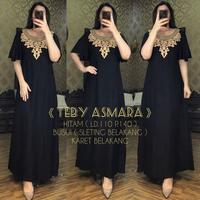 Gambar gamis wanita Teby asmara daster arab terbaru rayon premium Ld 110 P 40 - Navy dari Kamilia Daster undefined 3 Tokopedia