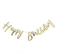 Gambar Flag Bunting Happy Birthday / Hiasan Dinding Ulang Tahun - Text Rose Gold dari Bakingtoys undefined 2 Tokopedia