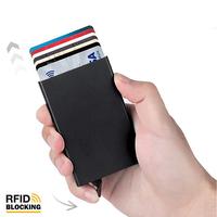 Gambar Mini Card Wallet RFID Protection Dompet Pria Keren - Hitam dari simplipro undefined 1 Tokopedia