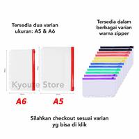 Gambar Binder Ziplock Zipper Bag Serbaguna Tempat Penyimpanan Dokumen File - Hitam, A5 dari Kyoute Store undefined 5 Tokopedia