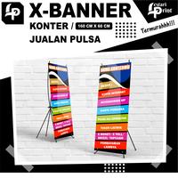 Gambar X BANNER JUALAN KONTER PULSA / SATU SET DENGAN RANGKA X BANNER dari LESTARI PRINT undefined 2 Tokopedia