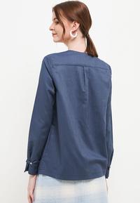 Gambar LLACES Clothing - Blouse Wanita - One Sized Basic Shirt - Navy dari LLACES Clothing undefined 2 Tokopedia