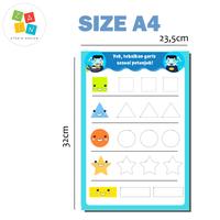 Gambar Belajar Menulis Pola Garis Tracing Wipe and Clean SIZE A4 - TIPE 1 dari Poster Edukasi Anak undefined 3 Tokopedia