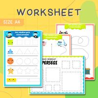 Gambar Belajar Menulis Pola Garis Tracing Wipe and Clean SIZE A4 - TIPE 1 dari Poster Edukasi Anak undefined 2 Tokopedia
