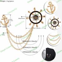 Gambar Lapel Pin Bros Jangkar Kemudi Kapal - Brooch Pin Anchor Aksesoris Jas dari omahluwes undefined 5 Tokopedia