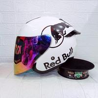 Gambar KYT KYOTO WHITE SOLID PAKET GANTENG STIKER RED BULL - PG 06, XL dari CINTAHELMET2 undefined 3 Tokopedia