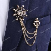 Gambar Lapel Pin Bros Jangkar Kemudi Kapal - Brooch Pin Anchor Aksesoris Jas dari omahluwes undefined 1 Tokopedia