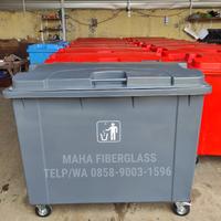 Gambar TEMPAT SAMPAH BESAR/TONG SAMPAH BESAR/BAK SAMPAH BESAR VOLUME 660 LTR - Biru dari CV MAHA FIBERGLASS undefined 1 Tokopedia