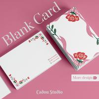 Gambar Blank Card / Kartu Ucapan / Greeting Card / Gift Card Valentine Bunga - A, A7 dari Cadou Studio undefined 1 Tokopedia