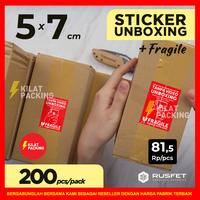 Gambar Stiker Unboxing +FRAGILE | Sticker Label Video Buka Paket MURAH /PACK dari kilat packing undefined 4 Tokopedia