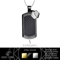 Gambar SORCERY Pendant SCP3 Kalung Liontin Bandul Titanium Karbon Pria Wanita - 18K Gold Plated dari Sorcery undefined 3 Tokopedia