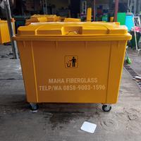 Gambar TEMPAT SAMPAH BESAR/TONG SAMPAH BESAR/BAK SAMPAH BESAR VOLUME 660 LTR - Biru dari CV MAHA FIBERGLASS undefined 4 Tokopedia