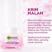 Gambar GARNIER Sakura White Pinkish Glow Sleeping Mask NIGHT 50ml dari Puspa Beauty Cosmetics undefined 3 Tokopedia