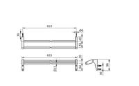 Gambar TOTO TS113W DOUBLE TOWEL BAR dari bangunanbarupolim undefined 2 Tokopedia
