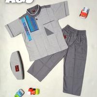 Gambar Setelan baju Koko motif anak by A&J - Abu-abu, L dari Lulu collection2 undefined 2 Tokopedia