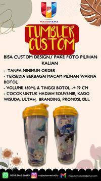 Gambar BOTOL MINUM TUMBLER CUSTOM FOTO/DESIGN BEBAS - Hitam dari majautamastationery undefined 1 Tokopedia